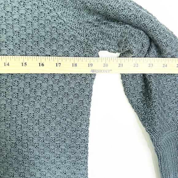 Loft Sweater Women M Sage Green 100% Cotton Textured Crewneck Cottagecore NWOT - Picture 7 of 9